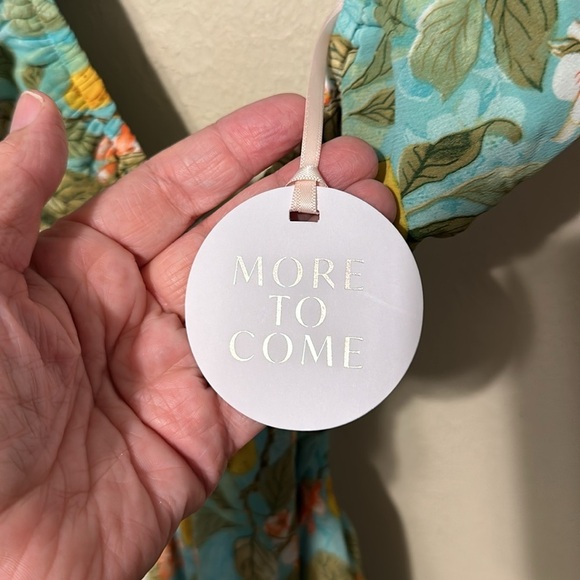 Revolve More To Come‎ Marlene Cut Out Dress in Green Floral Size Medium NWT - Picture 4 of 8